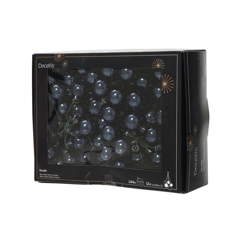 BOX 144 MINI SFERE VETRO D2.5